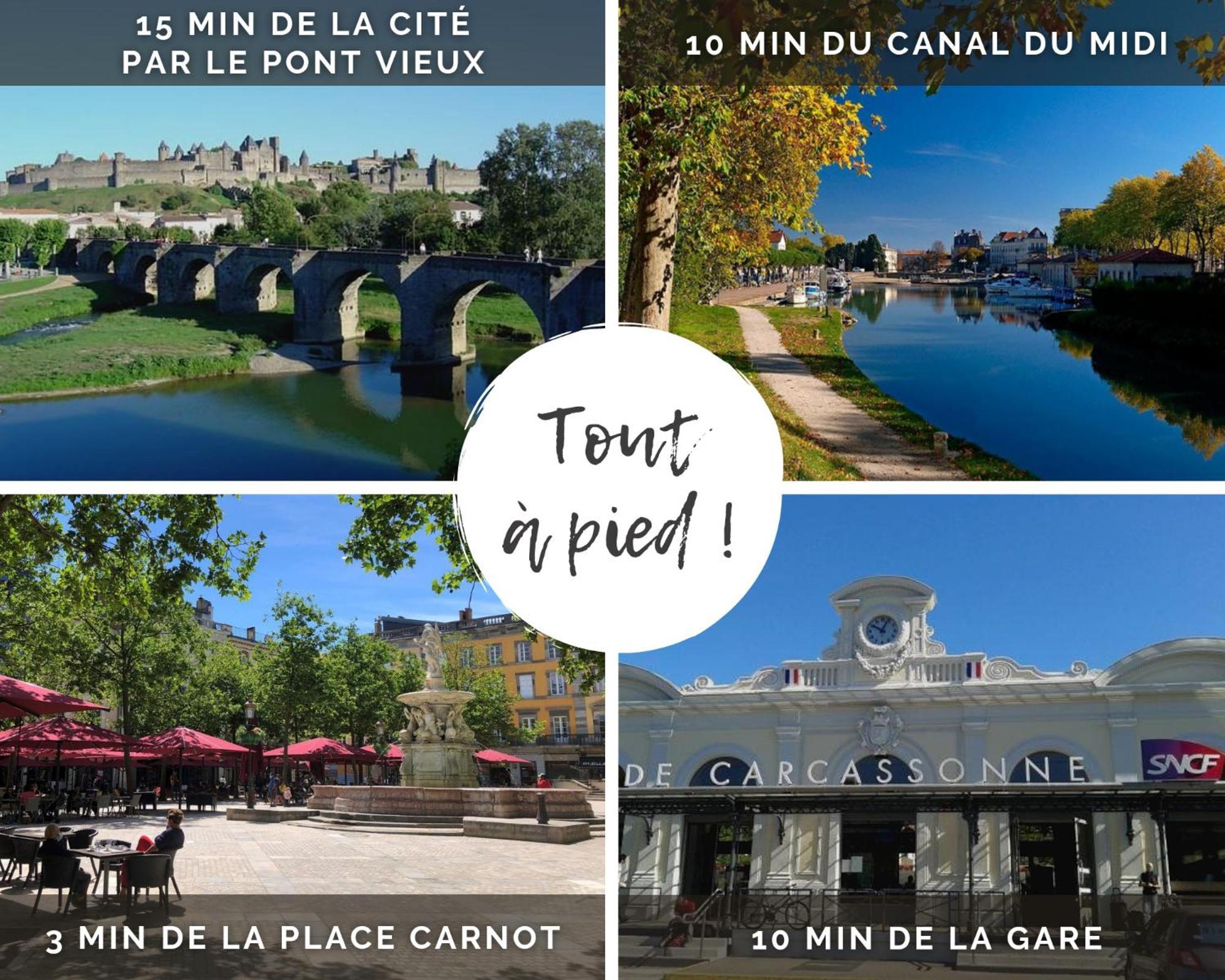 El Marty - Central - Climatisation - Parking Gratuit - Wifi Carcassonne Luaran gambar